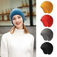 thumbnail image 2 of GRNSHTS Unisex Cuff Knit Beanie for Men Women, Skull Cap Winter Hats Ear Covers Headwear (Red), 2 of 6