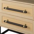 thumbnail image 4 of Hopper Studio Sophia 2-Drawer Nightstand in Natural Oak Finish with Rattan Drawers for Adult, 4 of 6