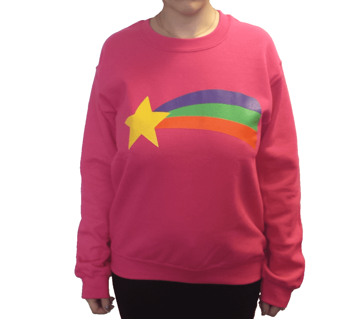Mabel Pines Youth Sweatshirt Gravity Falls Costume Red Cosplay Rainbow TV 