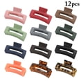 thumbnail image 2 of Pinces à Cheveux en Plastique 12 Pcs Pinces Carrées Barrettes Attrape-Cheveux pour Femmes, 2 of 10