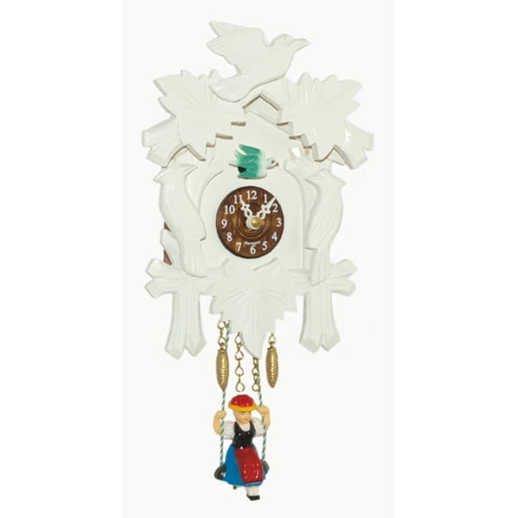 Kuckulino Black Forest Clockwith quartz movement and cuckoo chime, white  TU 2002 SQ weiss