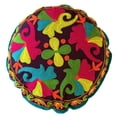 thumbnail image 3 of Stylo Culture Ethnic Round Floor Pillow Traditional Sujani Embroidered Cushion Cover Colorful 18 x 18 Small Decorative Decor Seating Tuffet Seat Pouf Cover Footstool Cotton Floral Set Of 2, 3 of 5