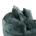 thumbnail image 6 of Oversized Chenille Bean Bag Chair for Adults & Kids, Indoor & Outdoor Lazy Bean Bag Sofa with Wrap-Around Backrest & Pillows for Bedroom, Living Room, Playroom, 42.52''x42.52''x20.47'', Emerald, 6 of 7