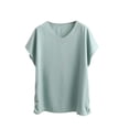 thumbnail image 2 of Blczomt Casual Women Shirts Green Y2K T Shirt Tunic Dressy Ladies Tops and Blouses, 2 of 5