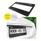 thumbnail image 3 of Juego De Porta Placas Tipo Europeo Negro Liso Universal 2 Piezas, 3 of 5