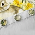 thumbnail image 4 of Castle Fairy Boys Girls Animal Rabbit Flying Butterflies Curtains Pack of 2 (42x84 Each),Chic Floral Narcissus Curtains Blackout,Retro Vintage Aesthetic Bedroom Curtains,Breathable Home Decor, 4 of 6