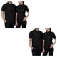 thumbnail image 3 of sweethay Uniforme de Chef de algodón, camisas de manga corta de verano para hombres, chaqueta de Chef, delantal, botones con bolsillos delanteros, Negro L 2piezas sweethay CBP575788, 3 of 5
