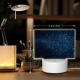 thumbnail image 6 of Cauagu Blue Glitter Retro for Rectangle Acrylic Night Light - Acrylic Modern Bedside Light with LED Light Lamp Base - Decorative Night Lamp for Restaurant Bar Cafe Shop, 6 of 9