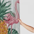 thumbnail image 3 of Orinice  Flamingo Shower Curtain, Modern Hand Drawn Pineapple Summer Paradise Jungle Birds Bohemian Palm Paradise, Cloth Fabric Bathroom Decor Set with Hooks,  69x72, 3 of 7