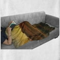 thumbnail image 6 of Italian Soft Flannel Fleece Blanket, Rural Landscape of European Mediterranean Old House in Countryside Farm Print Art, Cozy Plush for Indoor and Outdoor Use, 50" x 60", Orange White, by Ambesonne, 6 of 6
