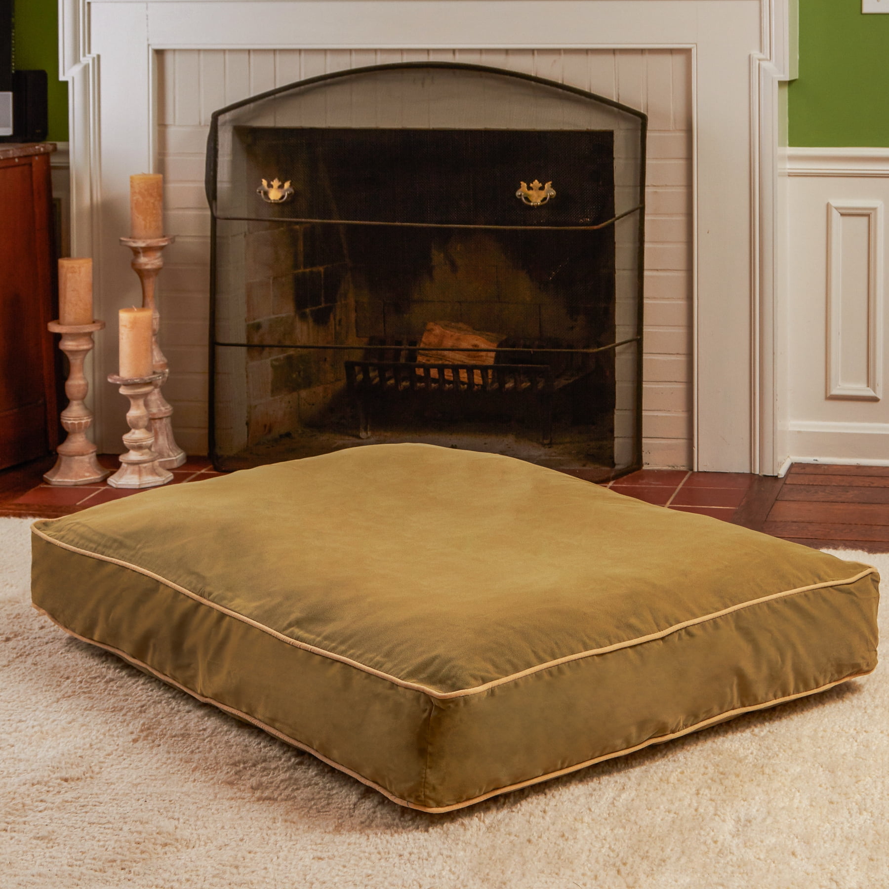 Happy Hounds Buster Rectangle Pillow Style Dog Bed, Moss, Large (48 x 36 in.)
