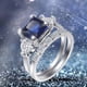 thumbnail image 4 of Azul Joyería de Moda para Mujeres Anillo Redondo Piedra Comprometida Circón Anillo de Joyería Anillos Brillantes, 4 of 8