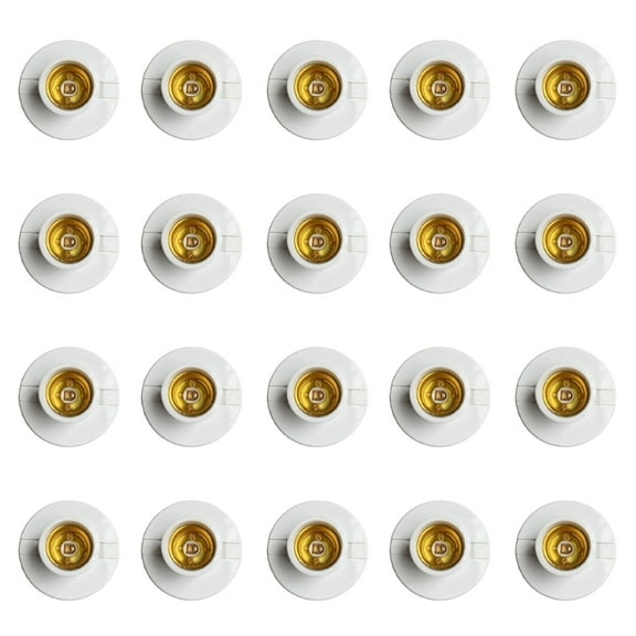 20pcs E27 Light Socket Holder For Ceiling And Pendant Bulbs Screw Lamp Stand