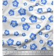 thumbnail image 1 of Soimoi Blue Cotton Cambric Fabric Floral Fabric Prints By Yard 56 Inch Wide, 1 of 3