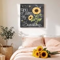 thumbnail image 4 of Canvas Wall Art Retro Sunflowers Canvas Art Print Yellow Flower You Are Sunshine Bees Pictures Wall Decor for Living Room Bedroom Artwork Decorations Stretched Framed Ready to Hang 12"x12", 4 of 9