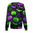 thumbnail image 3 of WTOBBY Halloween Themed Women's Dry Nurse Top Casual Long Sleeve Single Breasted Button Down Shirt - Ideal for Costume Parties and Professional Medical Workwear Attire,Green 2XL, 3 of 4