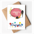thumbnail image 1 of High Heels Women's Day Pattern Wedding Cards Congratulations Greeting Envelopes, 1 of 3
