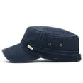 thumbnail image 5 of Riforla Unisex Military Style Flat Cap Vintage Baseball Cap Sport Sun Hat Mens Womens Hats Navy, 5 of 7