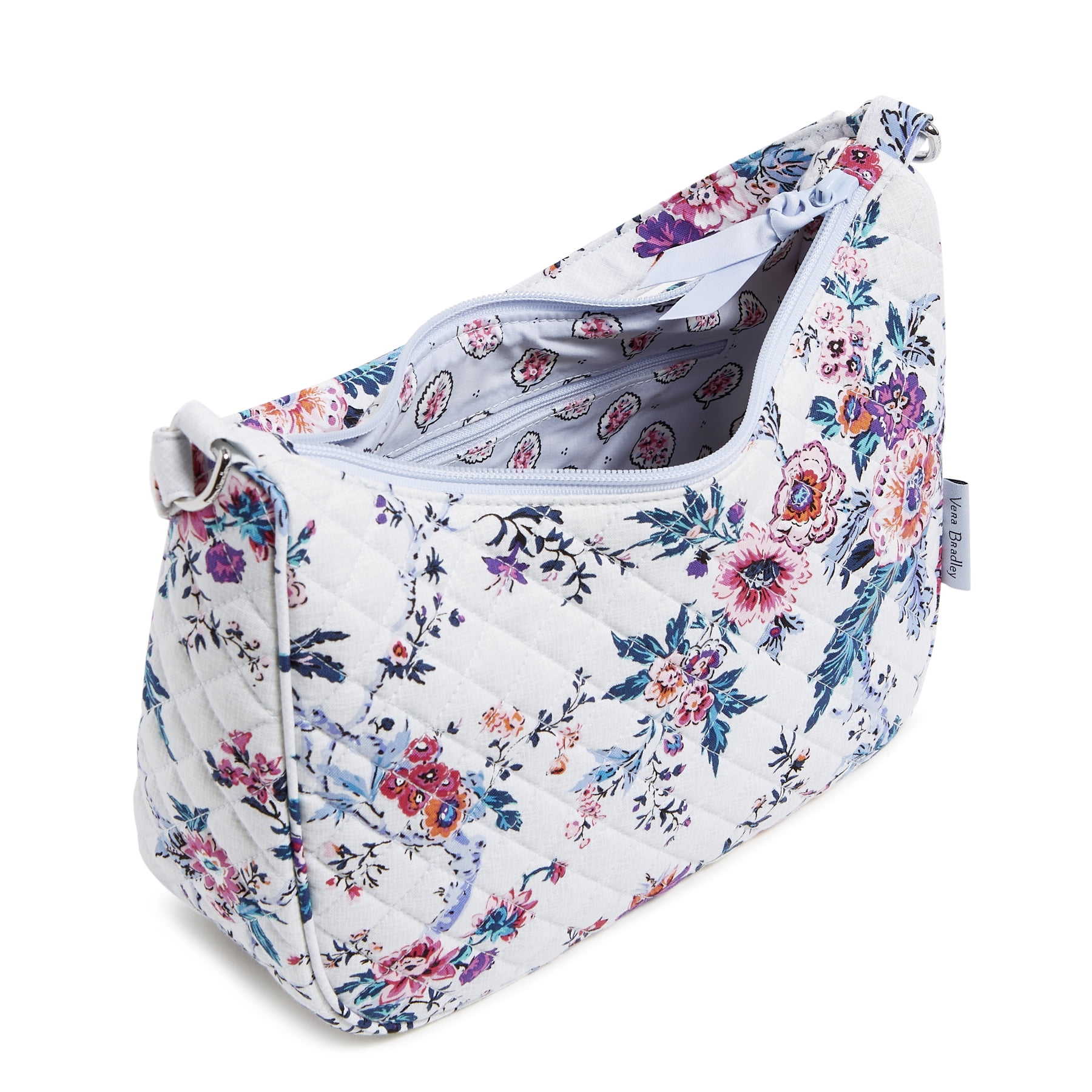 Vera Bradley Women's Cotton Frannie Crescent Crossbody Bag Magnifique Floral