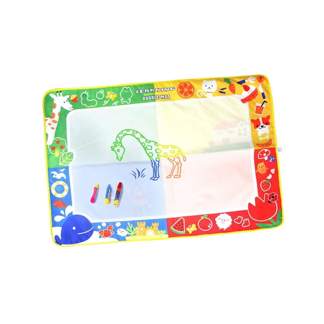 Water Doodle Mat Painting Writing Doodle Board Reusable Learning Toy Large Water Drawing Mat for Chriatmas Present Boys animals