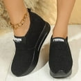 thumbnail image 3 of Mepaouo Slip on Casual Shoes for Women Fleece Platform Winter Warm Walking Shoe Sneakers(Black,8), 3 of 8