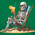 thumbnail image 3 of CafePress - Tropical Beach Summerween Skeleton Women's Value T Shirt - Women's Traditional Fit Dark T-Shirt, 3 of 4