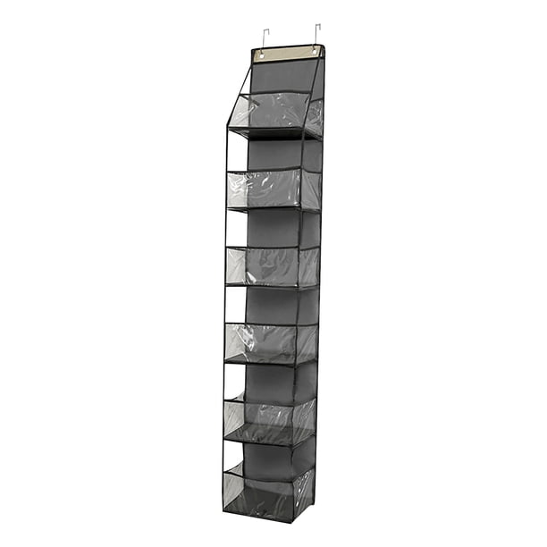 Organizador textil para el hogar, colgante, para puerta, montaje en pared, bolsa de tela para organizar la habitación, diseño de rejilla, tejido no tejido.
