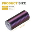 thumbnail image 2 of 1 Set Carbon Fiber Vinyl Wrap 3.94" x 16ft Self-Adhesive Car Sticker Waterproof Wrap Roll for DIY Decor Automotive Exterior Interior Protection with Scraper Tool, Purple Blue, 2 of 7