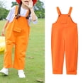 thumbnail image 4 of Coerni Girls' Vintage Jumpsuit Teens Baggy Wide Leg Jeans Overall Shorts with Pockets Kids Solid Retro Washed Strap Jumpsuits Pants, 4 of 7