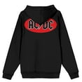 thumbnail image 2 of ACDC Band Logo On Ellipse Background Long Sleeve Black Adult Zip-Up Hoodie -3XL, 2 of 5