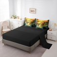 thumbnail image 4 of Manfei Western Bass Fish Full Size Bedding Sets, Rustic Fishing Full Size Bed in a Bag, Golden Teal, Black Reversible, 7pcs, 4 of 6