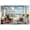 Unframe-style, variant on Coastal Beach Ocean View Canvas Wall Art for Living Room Bedroom, Serene Porch Scene with Rocking Chair and Sailboat Landscape Print Home Decorations
