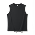 thumbnail image 3 of Hessimy Men's Tank Top Cotton Moisture Wicking Muscle Shirt Summer Sleeveless Shirts Gym Workout Tank（Black,XL), 3 of 3