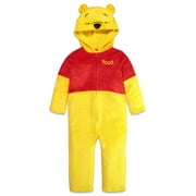 Disney Winnie The Pooh Newborn Baby Fleece Costume Hooded Coverall 6-9 Months