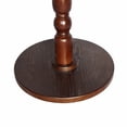 thumbnail image 3 of GDF Studio 23" Black Accent Round Table, Modern Side Table for Small Spaces, Sculptural Leg Nightstand, Walnut, 3 of 9