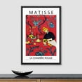 thumbnail image 3 of PixonSign Framed Canvas Print Wall Art Henri Matisse The Red Flower Room Nature Wilderness Illustrations Fine Art Rustic Scenic Relax/Calm Colorful for Living Room, Bedroom, Office - 24"x36" Black, 3 of 5