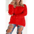 thumbnail image 1 of Chandail en Molleton Duveteux d'Hiver pour Femmes, Chandail Simple, Hauts, Blouse, 1 of 3