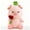 Pink, variant on Eoozwa Cute Flower Holding Pig Plush Toy Four Leaf Clover Pink Doll Gift for Holiday Decoration and Soft Cuddly Stuffed Animal