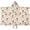 Beige Cow Flower, variant on White Cow Milk Cow Pattern Hooded Bath Towel,50"x30" for Ages 3 To 12 Kids, Quick Dry Lightweight Soft Microfiber Hood Beach Towel Cover Up for Kids