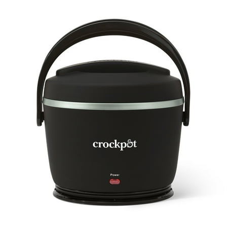Crock-Pot 20oz Lunch Crock Food Warmer Black Licorice: Portable Slow Cooker with Locking Lid & Dishwasher-Safe Parts