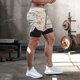 thumbnail image 3 of Soidarity 2021 pantalones cortos para correr de camuflaje para hombres 2 en 1 de pisos de secado rápido pantalones cortos deportivos para gimnasio Uniforme atlético Marrón militar XL Soidarity OD2835-19B, 3 of 6