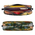 thumbnail image 2 of Honeii Cozy Cottage Lakeside Sunset Pattern Pencil Case, Pencil Pouch, Pencil Case Small, Pencil Pouch Aesthetic, PVC Pencil Pouch, Pencil Bag, Makeup Pouch, 2 of 7