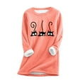 thumbnail image 2 of Women's Pullover With Print Comfortable Round Neck Winter Homewear Sweater Compression Shirt Women Warm Tops for Men Thermal Top Women Long Sleeve Men Thermal Shirt Thermals Underwear Women Thermal, 2 of 2