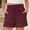 *Wine, variant on ClodeEU Women's Drawstring Waist Shorts,Lightweight Casual Loose Fit Summer Shorts with Pockets Army Green,Women's Plus L