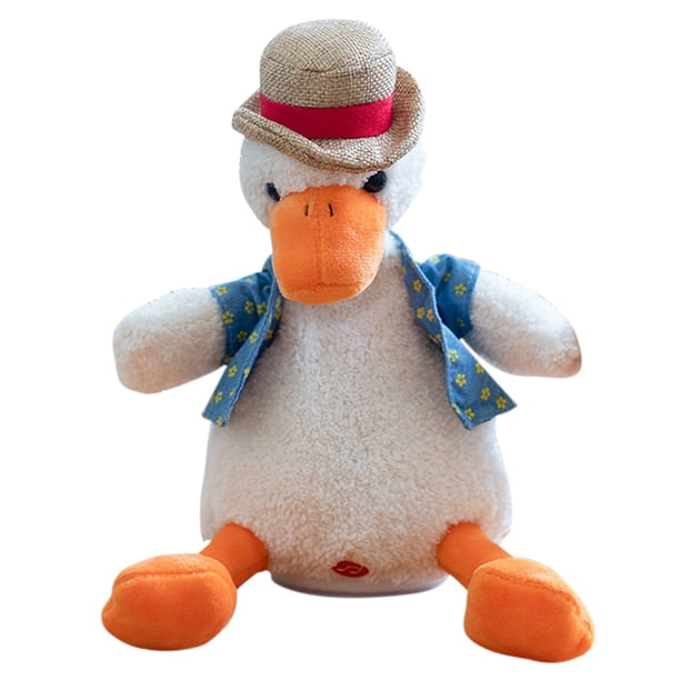 Juguete de perro de peluche hablante, pato, juguete electrónico interactivo que canta música, graba repeticiones y baila, para niños, chicos y chicas, regalo de cumpleaños, decoración para el hogar.