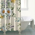 thumbnail image 4 of Rose Patterned Shower Curtain for Bathroom, 72x72 Polyester, Vintage Garden Aesthetic with Plastic Hooks, Romantic Blossom Vibes, 4 of 5