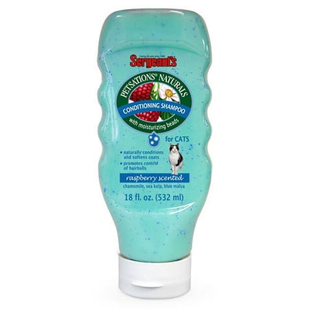 Sergeant's Petsations Naturals Conditioning Cat Shampoo, Raspberry-Scented, 18 oz