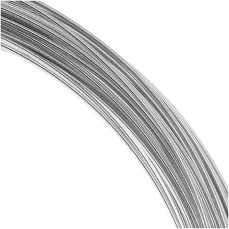 1 Round Hole Wire - Beadalon 16 Gauge Round Wire, 1.75 Meter / 5.74 Foot Coil, Stainless Steel