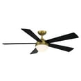 thumbnail image 4 of WAC Eclipse 54" Matte Black/Soft Brass Integrated LED Smart Ceiling Fan with Remote Control, 4 of 14
