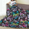 thumbnail image 6 of Vsdgher Happy Kitten Faces Ultra-Soft Micro flannel Blanket Throw Blankets for Couch Sofa, Bed (4 sizes)-60"x50", 6 of 7